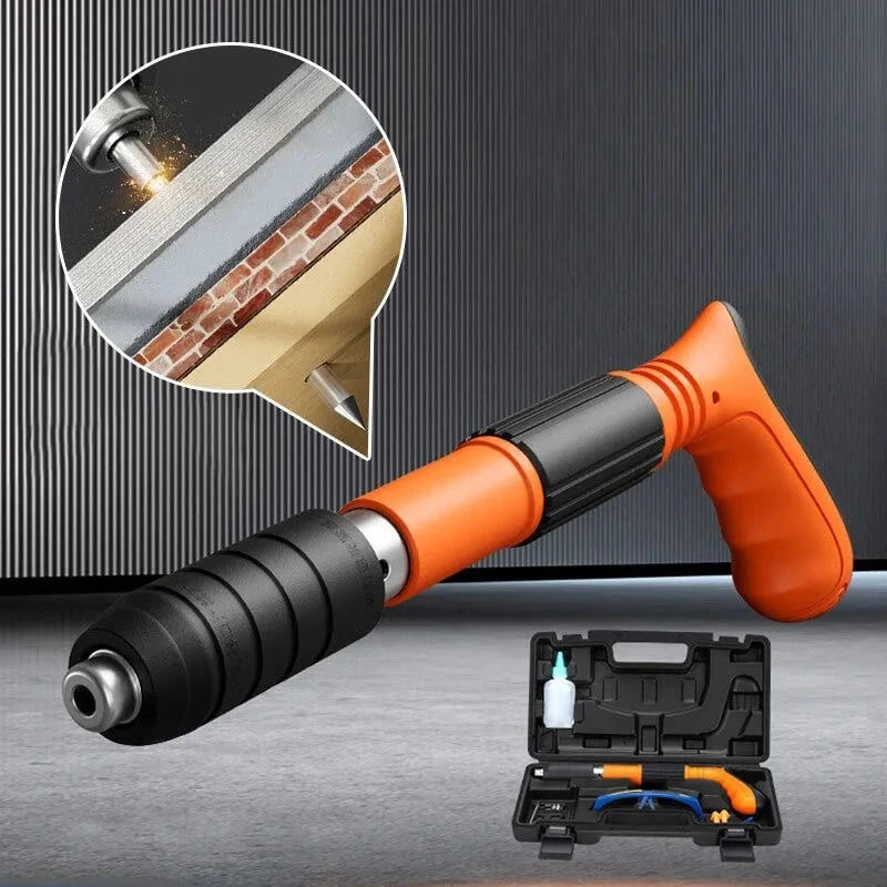 Mini Air Nailer Tool | Manual Wall Nail Fastening Tool | Low-Noise Adjustable Cement Wall Air Nailer | Lightweight Hand Tool