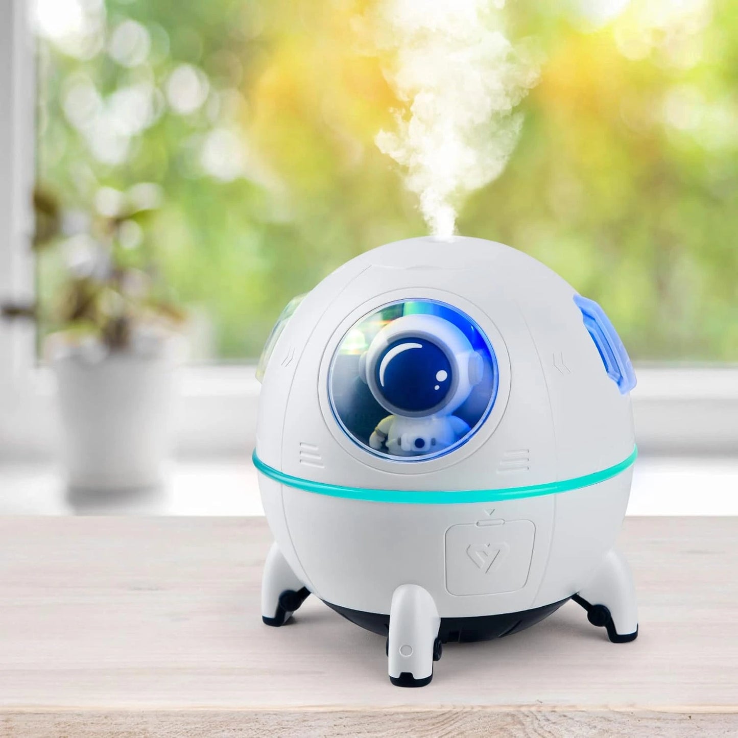 Astronaut Mini Air Humidifier with Night Light | Quiet Wireless Humidifier for Home & Office