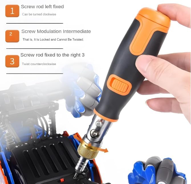 10-in-1 Multi-Angle Ratchet Screwdriver | 180° Adjustable Rotation | Professional Multi-Bit Screwdriver Tool