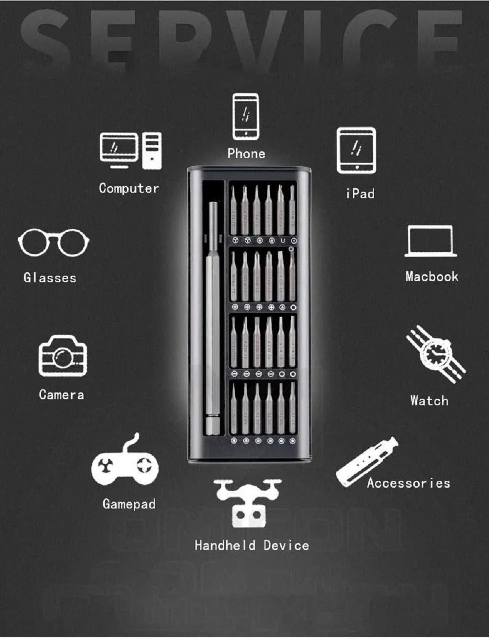 24-in-1 Magnetic Precision Screwdriver Set - Compact Tool Kit for DIY and Professional Repairs