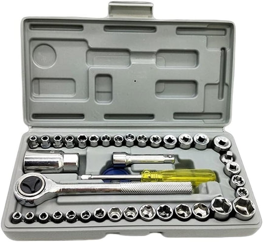 Multi-Purpose Combination Socket Wrench Set – 40 Pieces