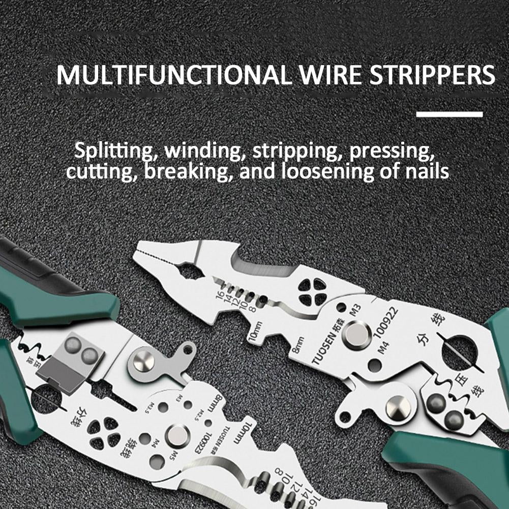 10 in 1 Multi-Function Wire Stripper With Cutters , High Quality Stainless Steel