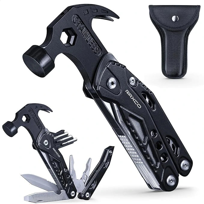 15-in-1 Multi-Tool Claw Hammer for Home, Camping & Emergency Use