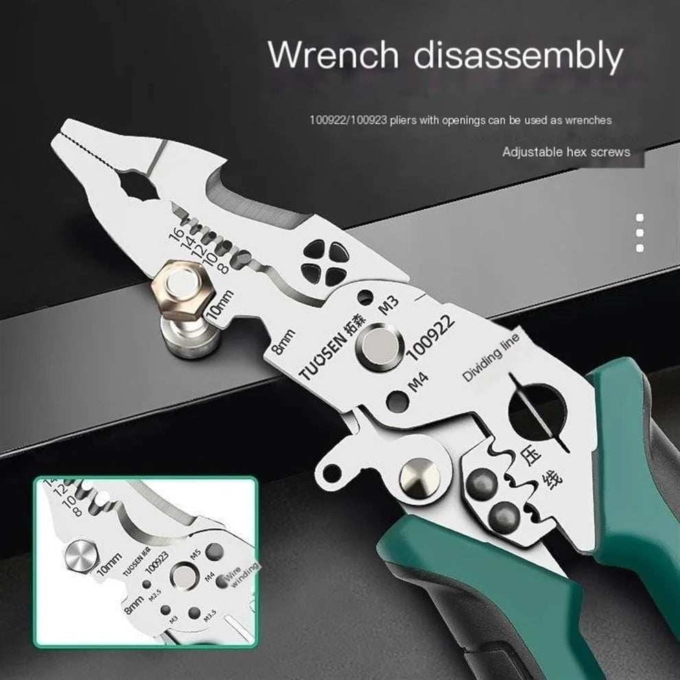 10 in 1 Multi-Function Wire Stripper With Cutters , High Quality Stainless Steel